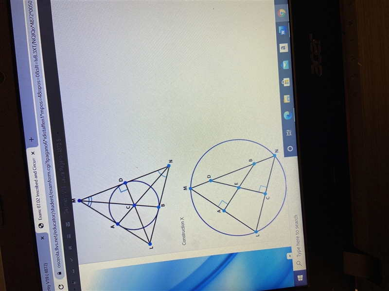 triangle town wants to build a school that is equidistant from its three cities L-example-1