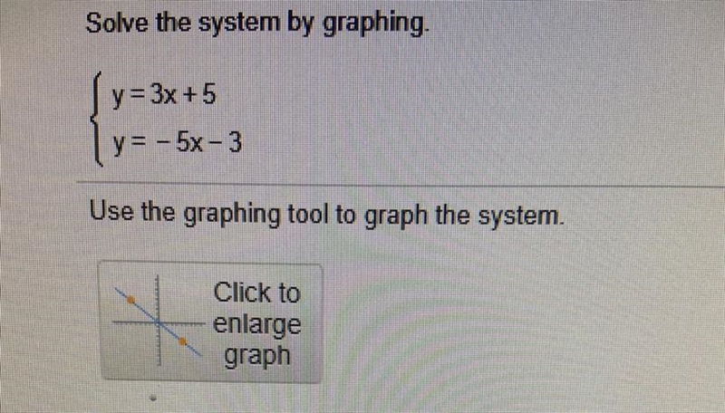 Solve the system by graphing-example-1