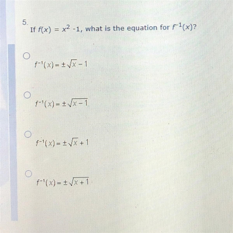 PLEASE HELP ASAP (20 points) Basic Inverse Function Question *see attachment*-example-1