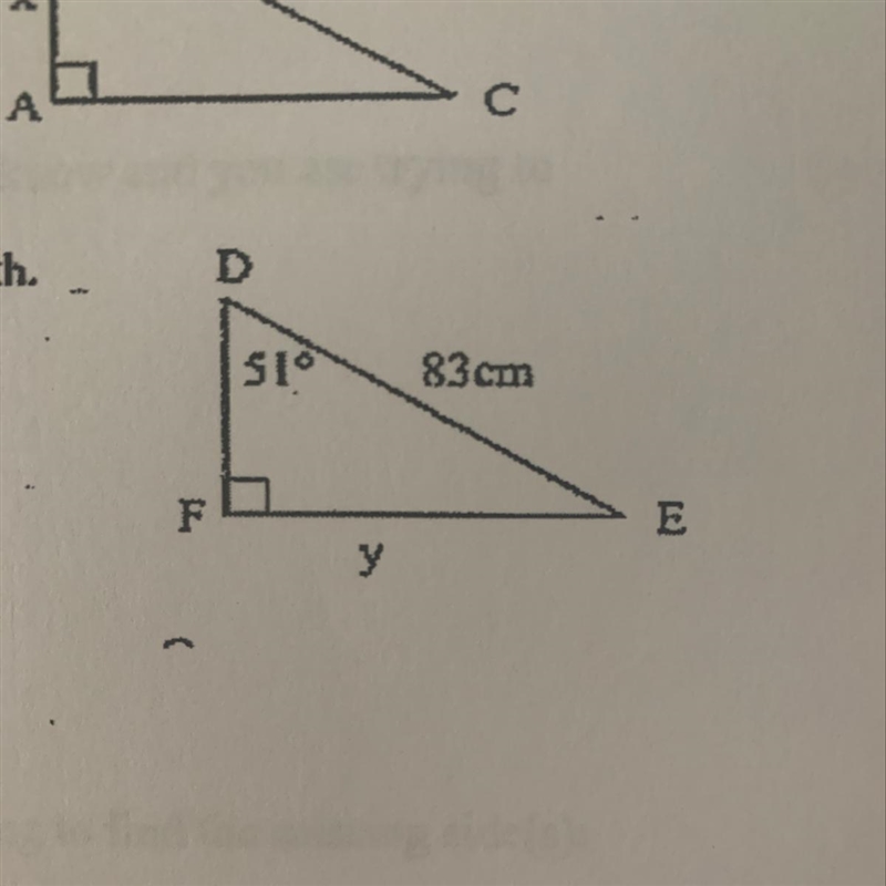 5. Determine the length of side y to the nearest hundredth.-example-1