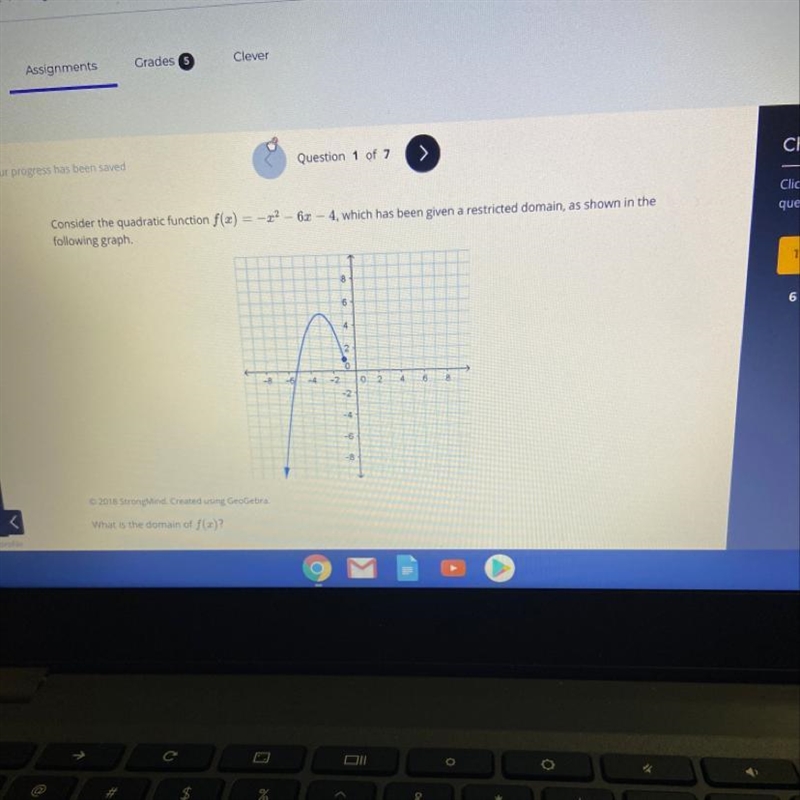 What is the domain of f(x)-example-1