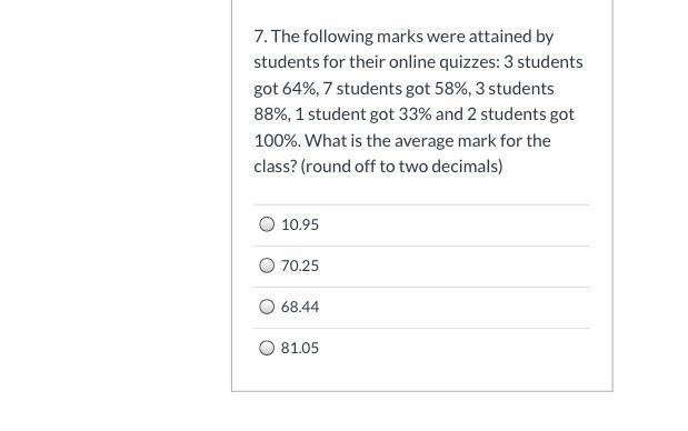 How do you calculate the average mark?-example-1