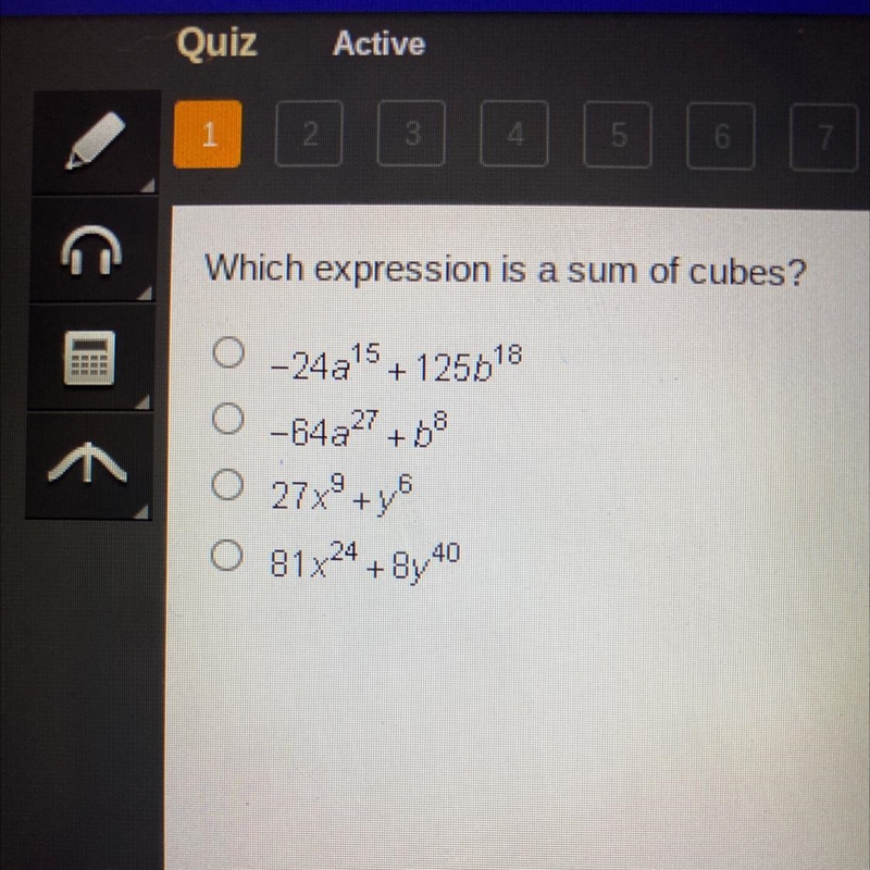 Which expression is the sun of cubes?-example-1