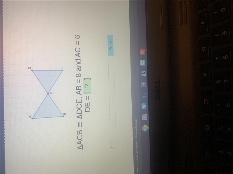 ACB= DCE, AB=8 and AC=6 DE=-example-1
