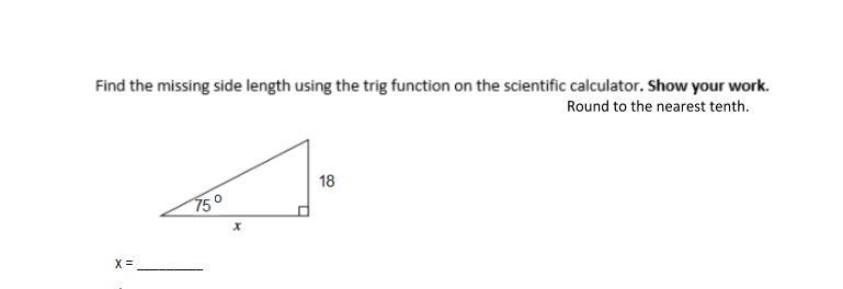 Find the missing length.-example-1