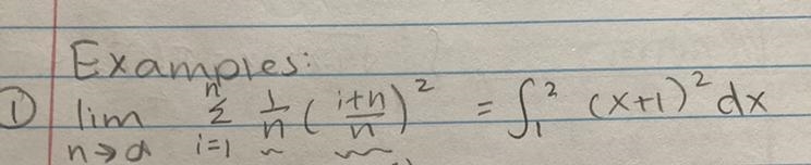 When turning the Riemann sum into the definite integral, why is the definite integral-example-1