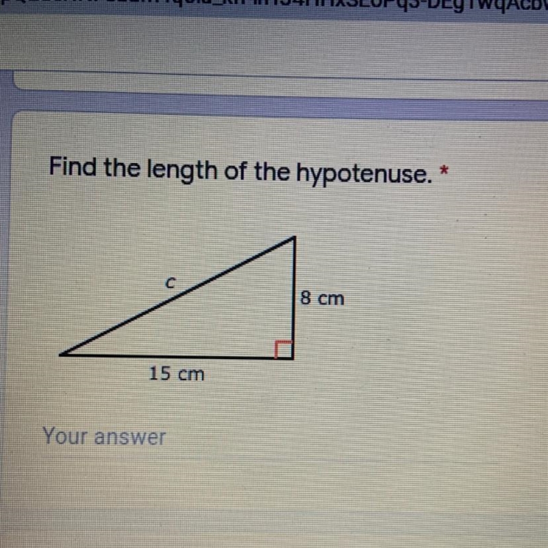 Find the length of the hypotenuse !!-example-1