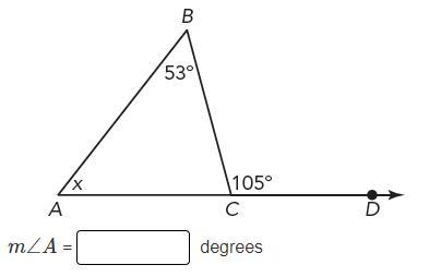 What is the measure of m ∠ A ?-example-1