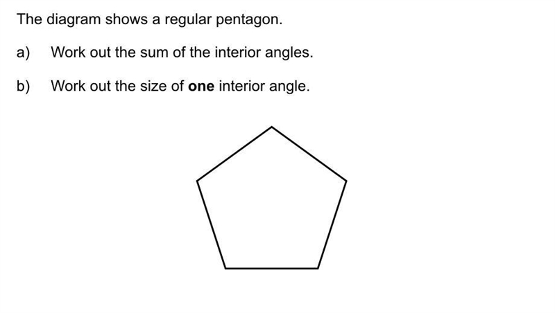 The diagram shows a regular pentagon-example-1