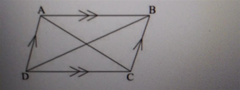 The figure below shows a parallelogram ABCD. Side AB is parallel to side DC and side-example-1