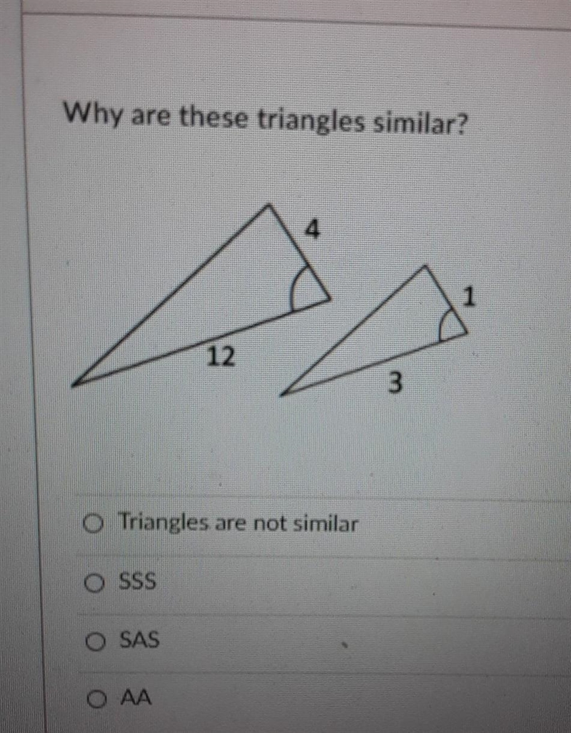 Why are these triangles similar?​-example-1