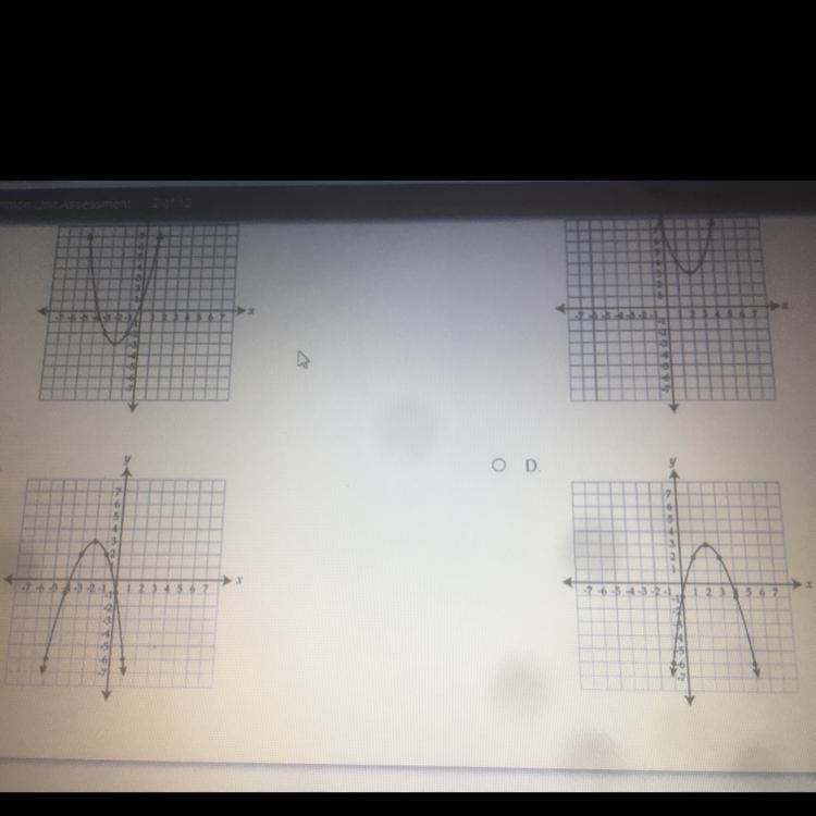 Which graph represents the function y=-(x-2)²+3?-example-1