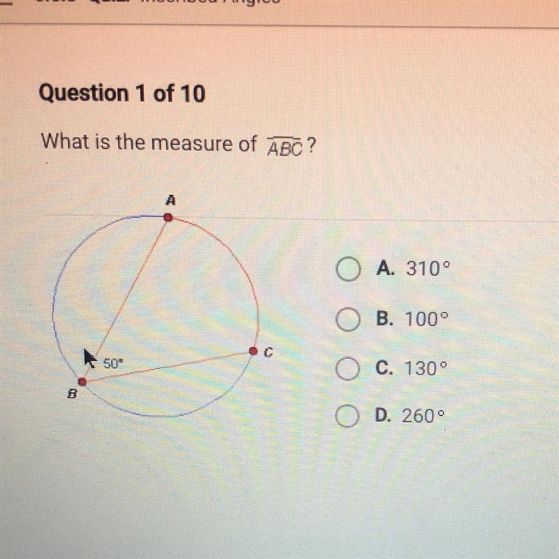 What is the measure of ABC?-example-1