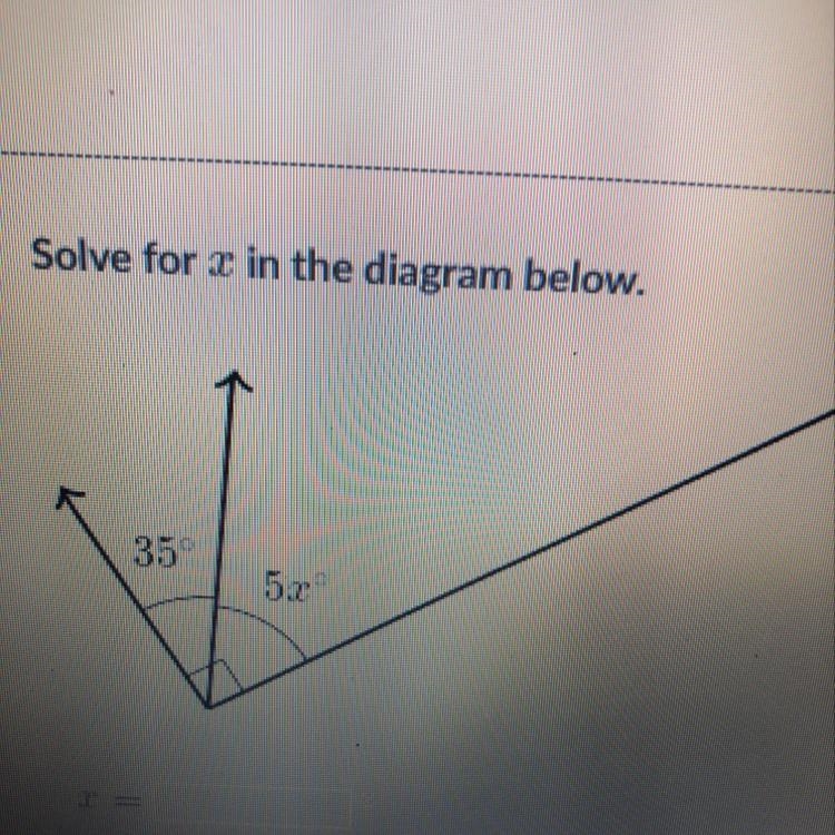 Solve for X in the diagram below-example-1