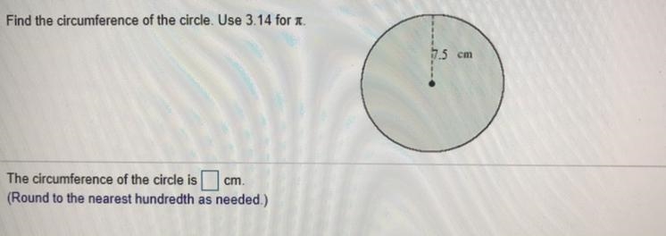 Find the circumference of the circle use 3.14 for Pi Round to the nearest hundred-example-1