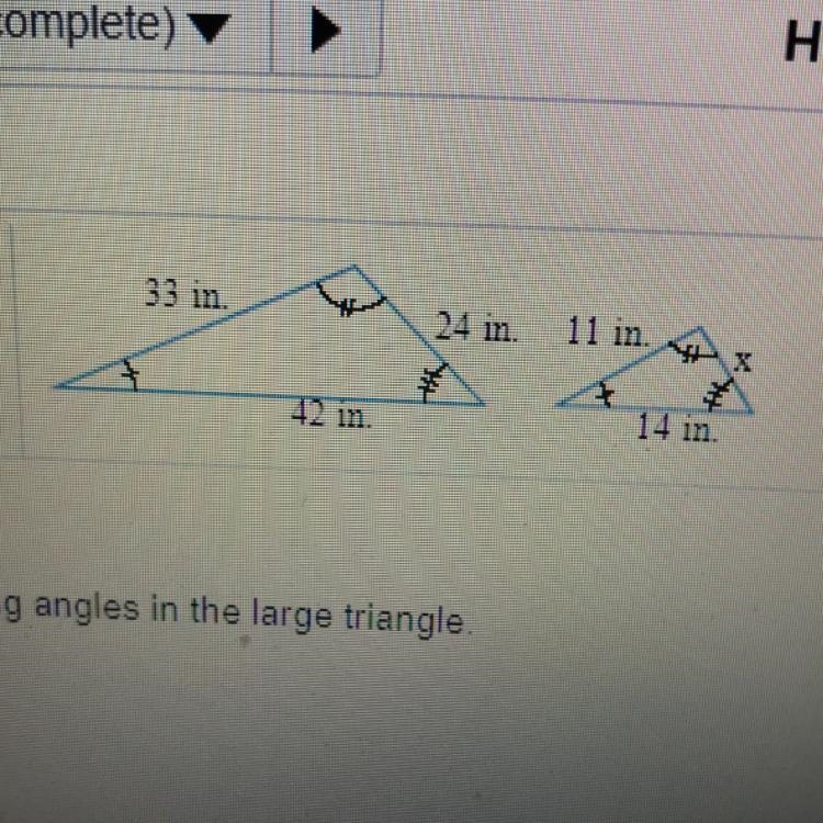 Find the missing length, X. Find the missing length X= [ ] in-example-1