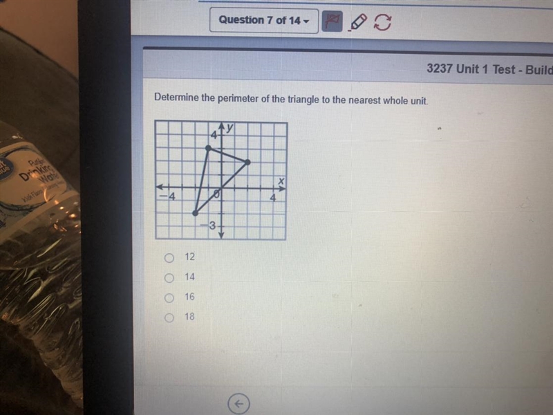 Determine the perimeter of the triangle to the nearest whole unit .-example-1