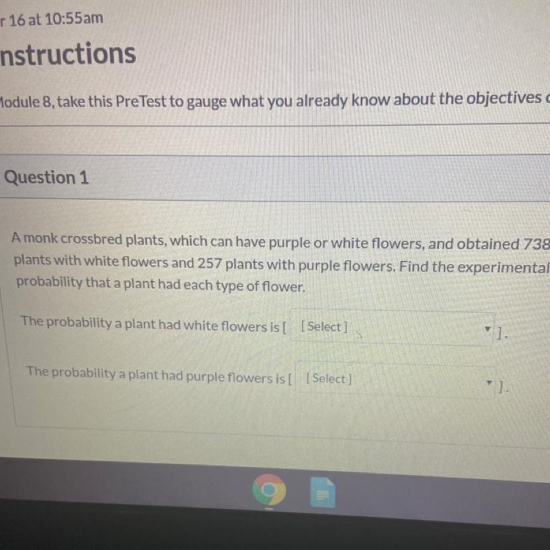 The probability a plant had white flowers is-example-1