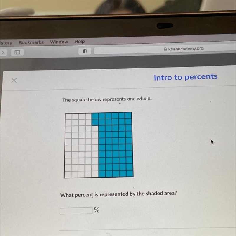 The square below represents one whole.-example-1