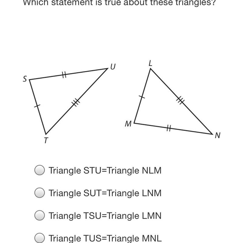 The question is what statement is true about these triangles if you cant see :))) ty-example-1