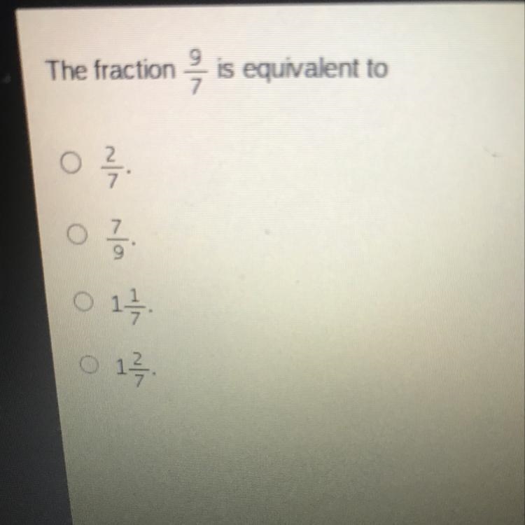 The fraction 7/9 is equivalent to-example-1