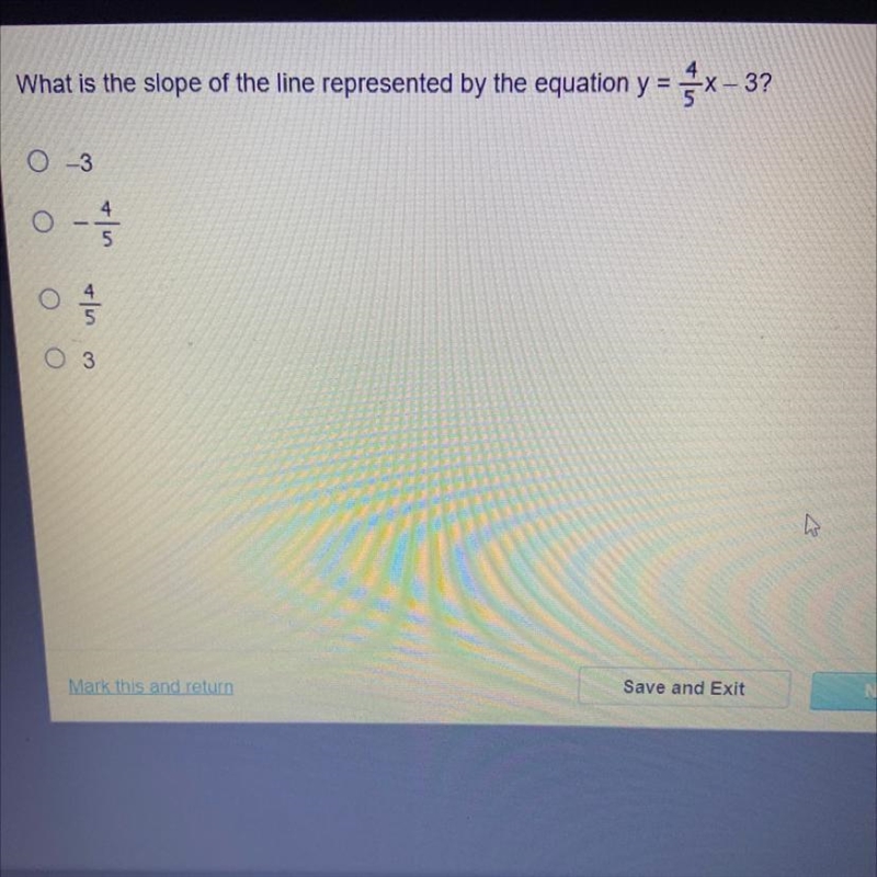 What is the slope of the line represented by the equation y=X3? 40 Points I need help-example-1