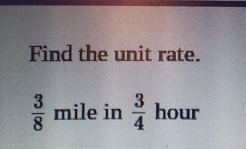 Find the unit rate. I honestly just want an explanation on how to find it. ​-example-1