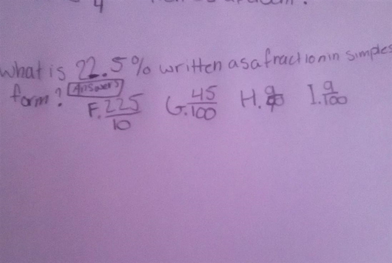 What is 22.5%written as a fraction in simplest form ?​ plz help-example-1