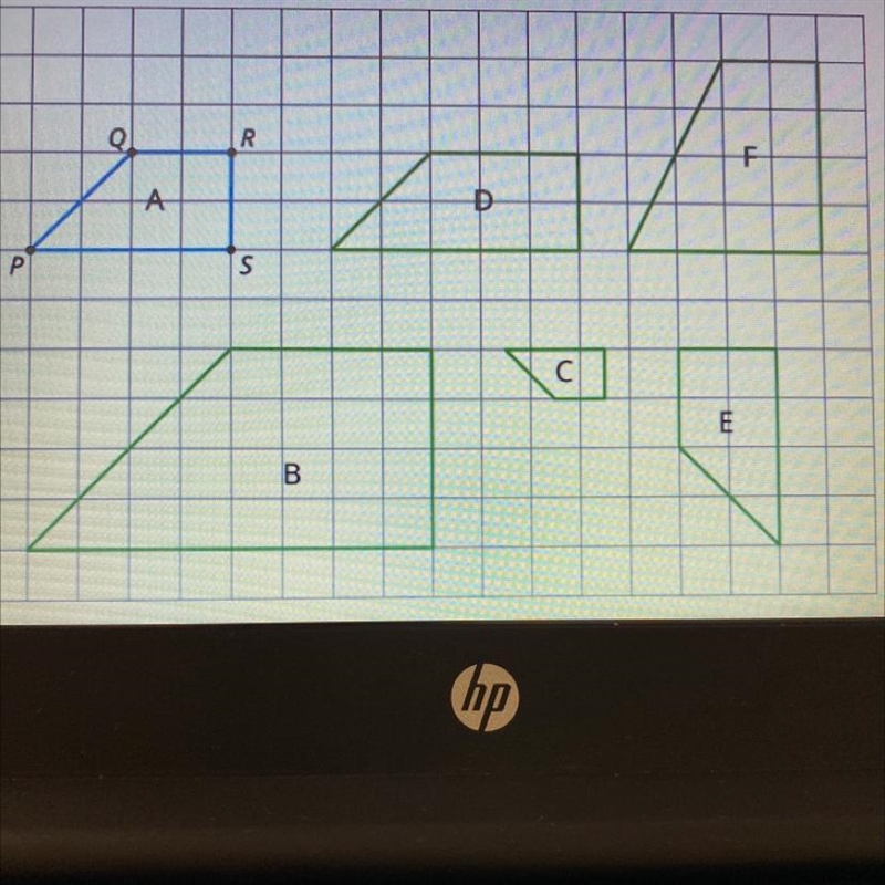 Which Polygons are similar to A? PLEASE ANSWER QUICKLY-example-1