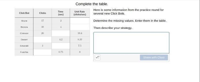 Here is some information from the practice round for several new Click Bots. Determine-example-1