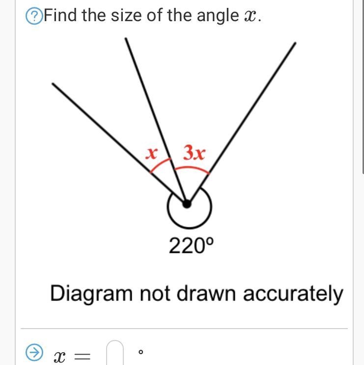 Find the size of angle x-example-1