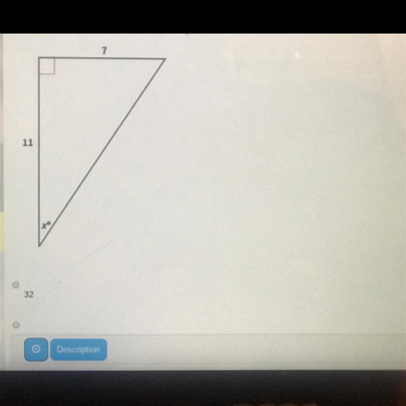 What is the value of x to the nearest degree? A.32 B.85 C.82 D.58-example-1