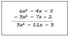 An error has been made in subtracting the two polynomials shown in the work below-example-1