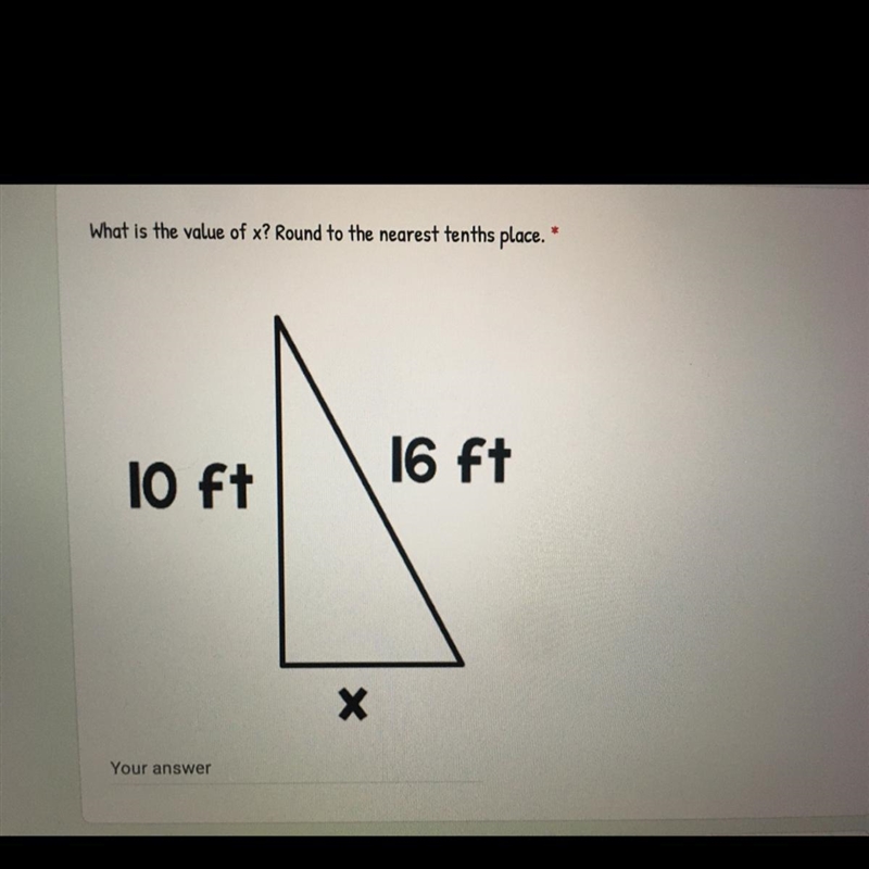 What is the value of x? Round to the nearest tenths place.-example-1