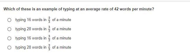 Which of these is an example of typing at an average rate of 42 words per minute?-example-1