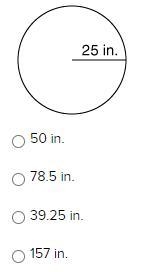 What is the circumference of the following circle?-example-1