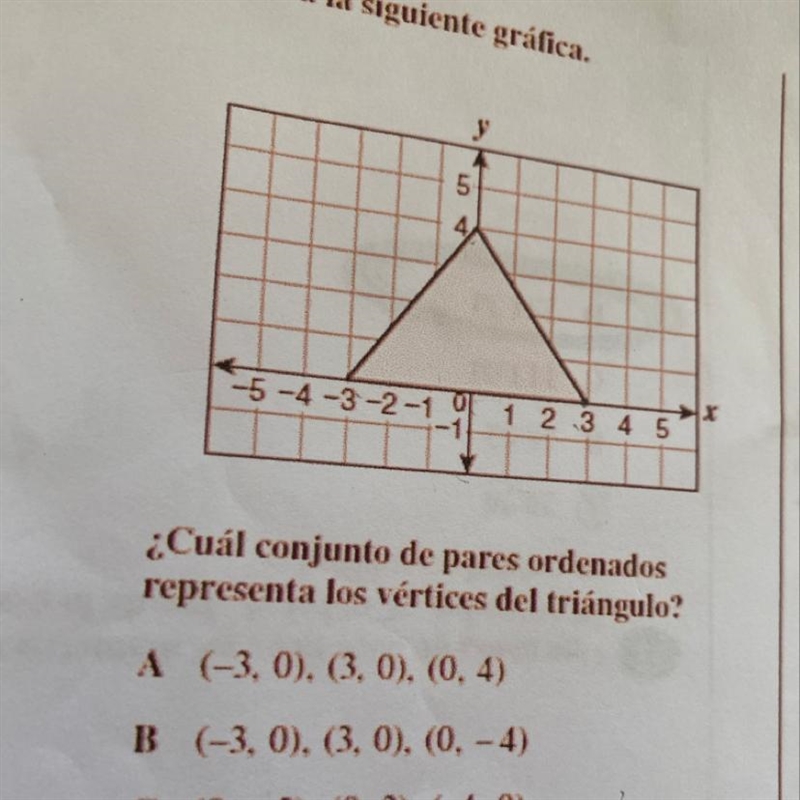 Cual conjunto de pares ordenados representa los vértices del triángulo?-example-1