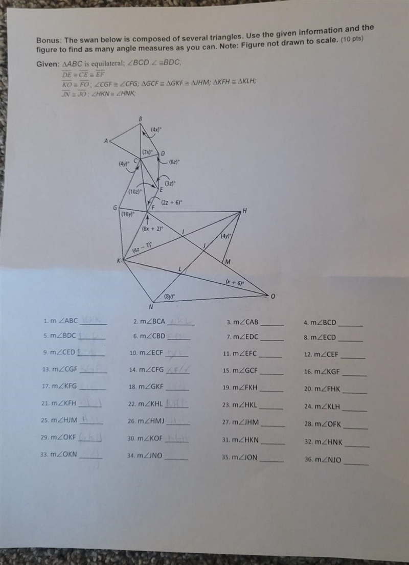 I need help on this angle measurement paper​-example-1