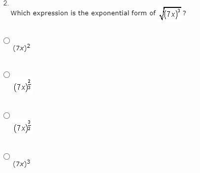 Which expression is the exponential form of-example-1