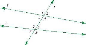 Use the following figure to answer the question. 1 and 8 are _________ angles. 1.) alternate-example-1