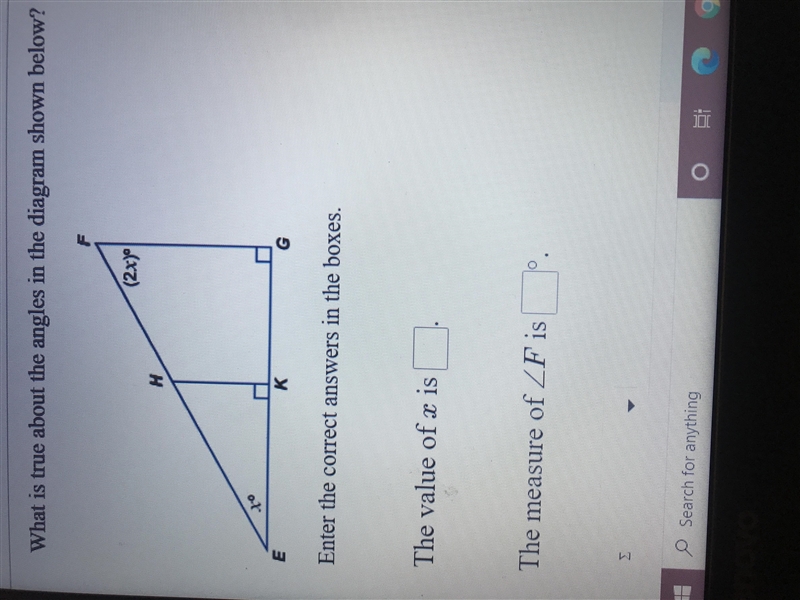 What is true about the angles in the diagram show below? Please Help!-example-1