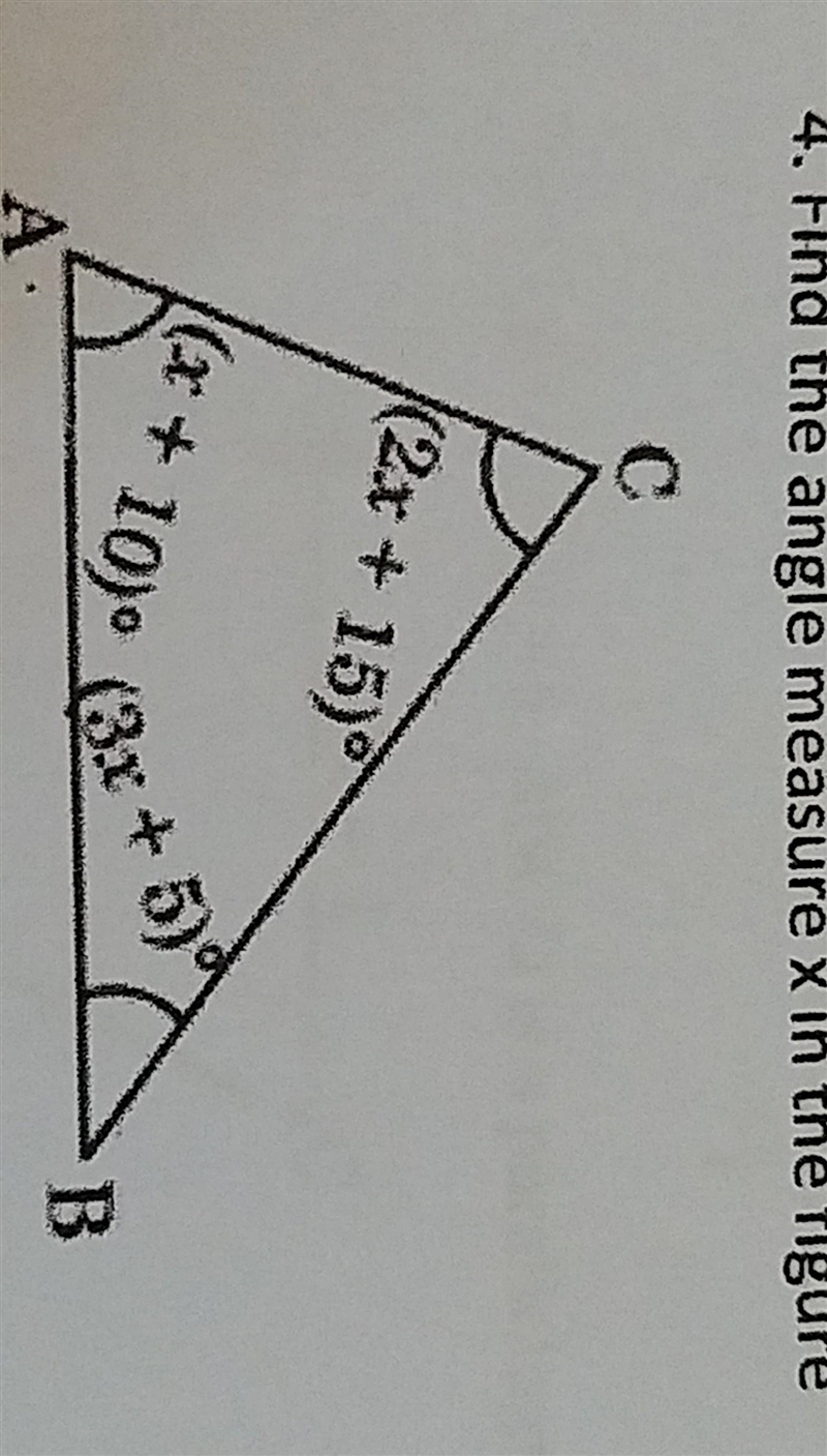 Find the anhle measure x in the figure​-example-1