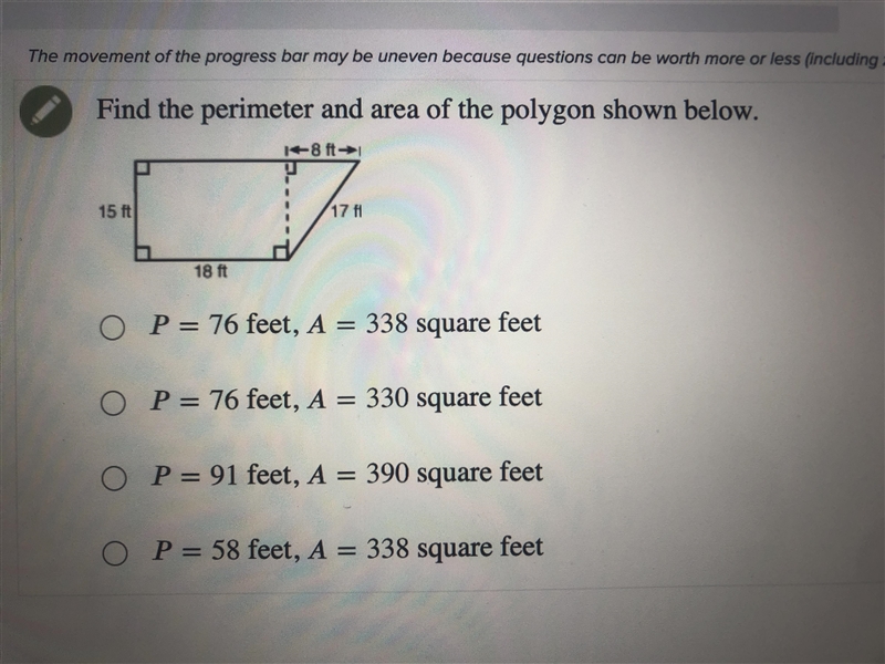 Please help find the perimeter and area of the polygon-example-1