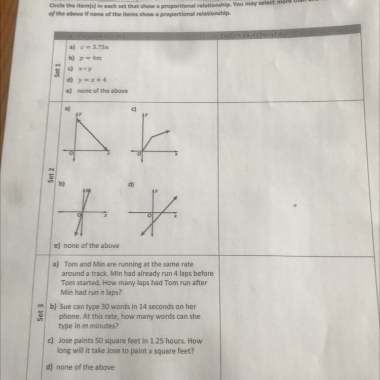 PLZ HURRY!!!!!!! This lesson is about proportional relationships there are three different-example-1