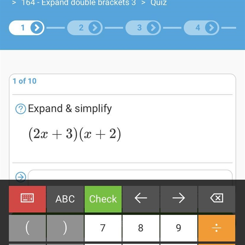 Expand & simplify (2x + 3)(x + 2)-example-1