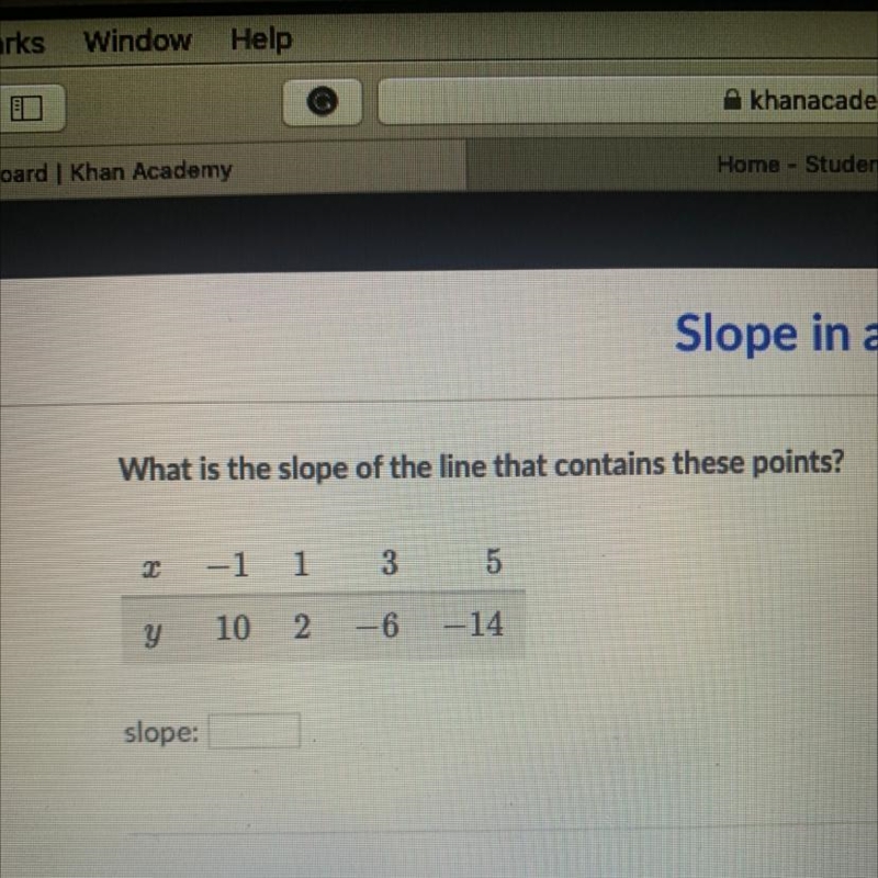 What is the slope of the line that contains these points?-example-1