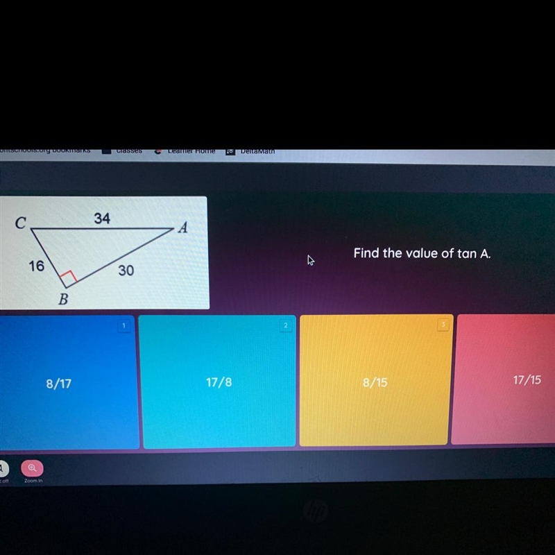 Find the value of tan A-example-1