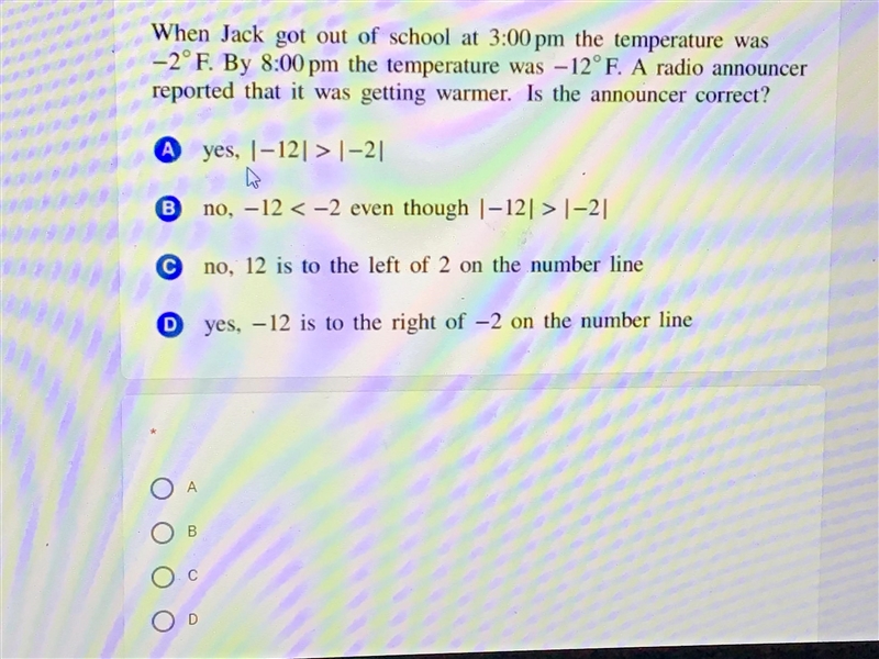 When Jack got out of school at 3:00 pm the temperature was -2 F. By 8:00 pm the temperature-example-1