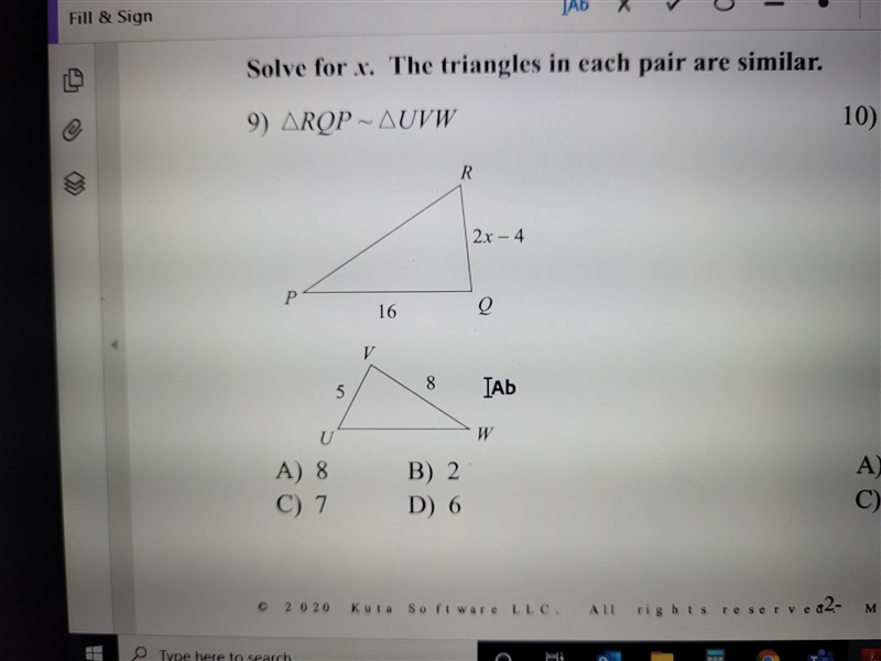 How do you find x? Ive been stuck on this one-example-1