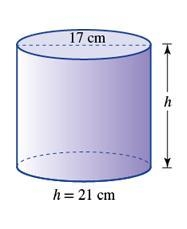 Use the formula A=2πrh to find the area of the curved surface of each of the cylinders-example-1